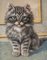 Painting of Cat by Burkhard Katzen-Flury, Image 3