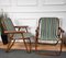 Folding Deck Chair in Bamboo Wood and Fabric, 1970s, Set of 2 8