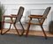 Folding Deck Chair in Bamboo Wood and Fabric, 1970s, Set of 2 4
