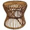 Italian Bohemian French Riviera Stool in Bamboo Rattan, 1960s, Image 1