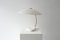 German Table Lamp in White Lacquered Metal and Brass, 1960s, Image 2