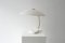 Lampe de Bureau en Métal Laqué Blanc et Laiton, Allemagne, 1960s 2