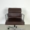 Sedia imbottita in pelle marrone di Charles & Ray Eames per Herman Miller, anni '60, Immagine 3