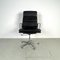 ICF Soft Pad Group Chair aus schwarzem Leder von Charles und Ray Eames für Herman Miller, 1960er 1