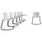 Alessia Chairs in Metal and White by Giotto Stoppino for Driade, 1970s, Set of 6 1