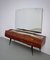 Italian Credenza with Mirror in Wood, Glass and Brass by Vittorio Dassi, 1960s, Image 1