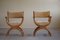 Vintage Kurul Armchairs in Oak and Lambswool by Henning Kjærnulf, 1950s, Set of 2 7