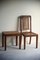 Vintage Teak & Cane Chair & Stool, Set of 2 2