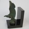 Art Deco Vogel Buchstützen von Max Le Verrier, 2er Set 10