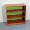 Vintage Bookshelf in Walnut with Green Back Wall, 1965, Image 2