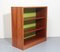Vintage Bookshelf in Walnut with Green Back Wall, 1965, Image 3
