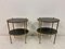 Mid-Century Etagere End Tables in Brass and Leather, 1960s, Set of 2 13
