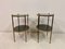 Mid-Century Etagere End Tables in Brass and Leather, 1960s, Set of 2 7
