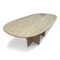 Vintage Oval Dining Table in Travertine, 1970s, Image 10