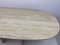 Vintage Oval Dining Table in Travertine, 1970s 2