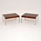 Wood & Chrome Side Tables by Merrow Associates, 1970s, Set of 2 1