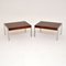 Wood & Chrome Side Tables by Merrow Associates, 1970s, Set of 2, Image 1