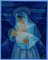 Lienzo bordado con Virgen y Niño de Louis Toffoli, 1960, Imagen 2