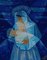 Lienzo bordado con Virgen y Niño de Louis Toffoli, 1960, Imagen 1