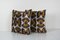 Silk and Velvet Ikat Cushion Covers, 2010s, Set of 2 2