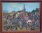 Fargie, Village Ucel Ardèche, siglo XX, óleo sobre lienzo, enmarcado, Imagen 1