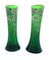 Art Nouveau Green Vases from Legras, 1890s, Set of 2, Image 1