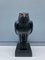 Horus Falcon Statuette with Geometric Black Patina in Plaster, 1950 2