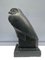 Horus Falcon Statuette with Geometric Black Patina in Plaster, 1950 6