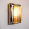 Antique Polished Cast Aluminum Wall Light with Double Ribbed Glass 6