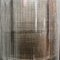 Antike Wandlampe aus poliertem Aluminiumguss mit doppelt geriffeltem Glas 9