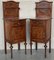 19th Century Louis XVI Style Marquetry Nightstands with Bronze Hardware, Set of 2 3