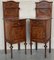 19th Century Louis XVI Style Marquetry Nightstands with Bronze Hardware, Set of 2, Image 3