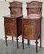 19th Century Louis XVI Style Marquetry Nightstands with Bronze Hardware, Set of 2, Image 2