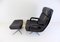 Don Leather Lounge Chair with Ottoman by Bernd Münzebrock for Walter Knoll / Wilhelm Knoll, 1960s, Set of 2 1