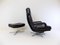 Don Leather Lounge Chair with Ottoman by Bernd Münzebrock for Walter Knoll / Wilhelm Knoll, 1960s, Set of 2 3