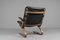 Plywood and Black Leather Armchair by Elsa & Nordahl Solheim for Rybo Rykken & Co., Norway, 1970s 11