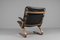 Plywood and Black Leather Armchair by Elsa & Nordahl Solheim for Rybo Rykken & Co., Norway, 1970s, Image 11