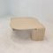 Italian Oval Coffee Table in Travertine, 1980s 5