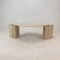 Italian Oval Coffee Table in Travertine, 1980s 11