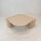 Italian Oval Coffee Table in Travertine, 1980s 15