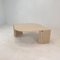 Italian Oval Coffee Table in Travertine, 1980s 18