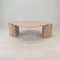 Italian Oval Coffee Table in Travertine, 1980s 10