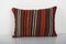 Striped Turkish Kilim Cushion Cover 1