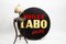 Large Reversible Enamel Oil Labo Sign 2