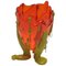 Vase in Clear Orange and Matt Dusty Green by Gaetano Pesce for Corsi Design, Image 4