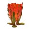 Vaso arancione chiaro e verde polvere opaco di Gaetano Pesce per Corsi Design, Immagine 1