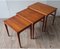 Skandinavische Satztische aus Teak, 1960, 3er Set 12