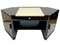Modern French Art Deco Office Desk in Black Lacquer with Tapering Ends, 1930s 2