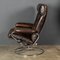 Buttoned Leather Swivel Chair, 1970 6
