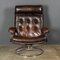 Buttoned Leather Swivel Chair, 1970 7